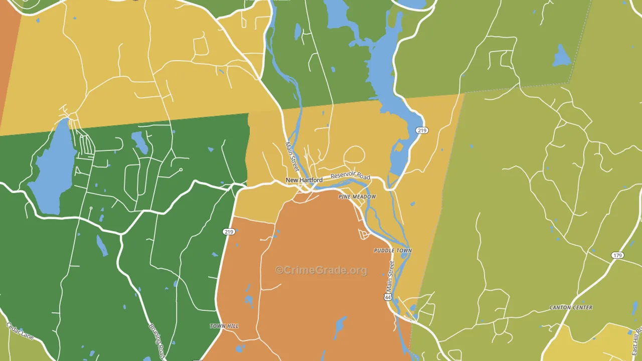 Pine Meadow, CT Map of Vandalism Rates
