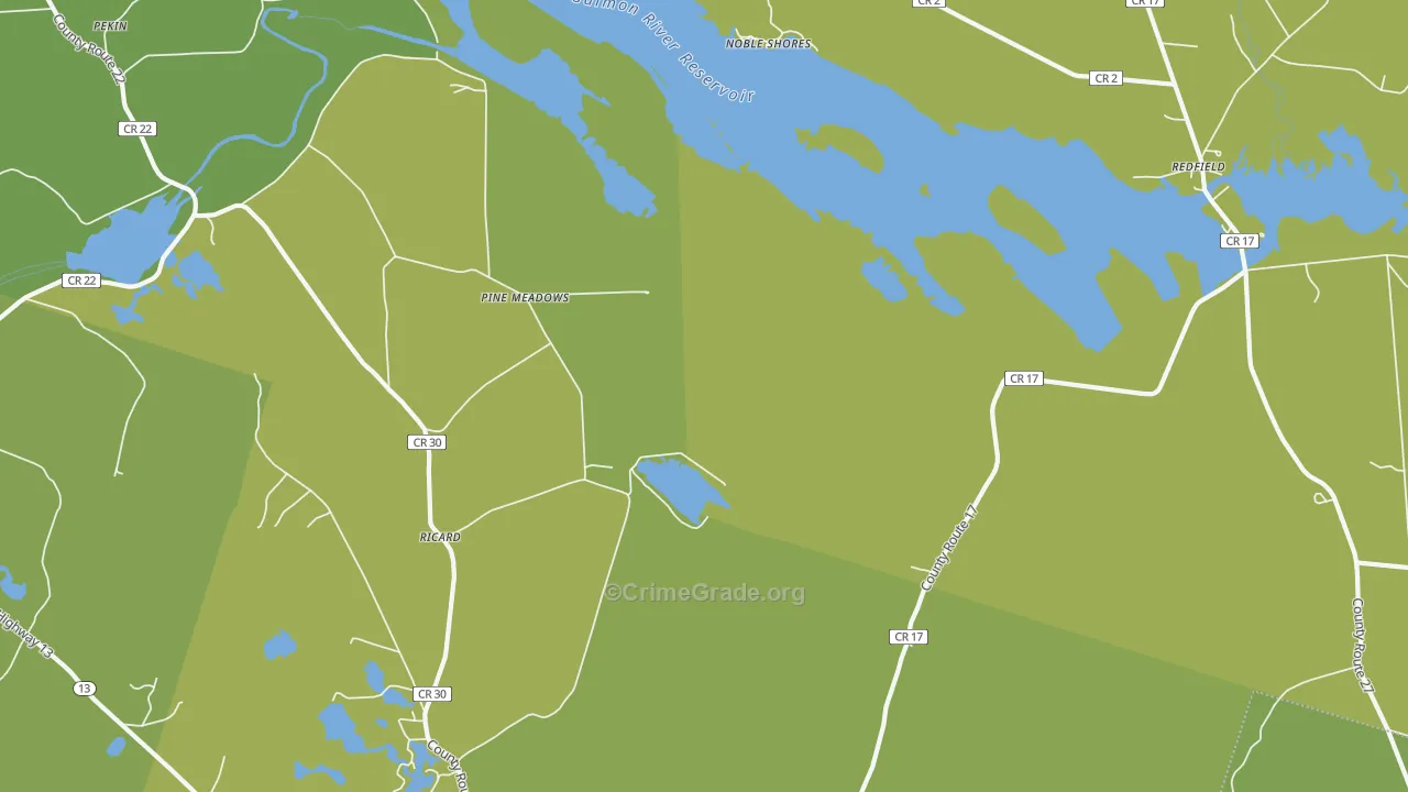 Pine Meadows, NY Map of Vandalism Rates