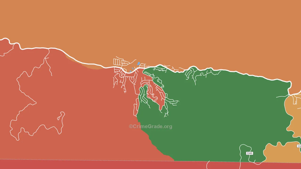 Pine Mountain Club, CA Map of Vandalism Rates