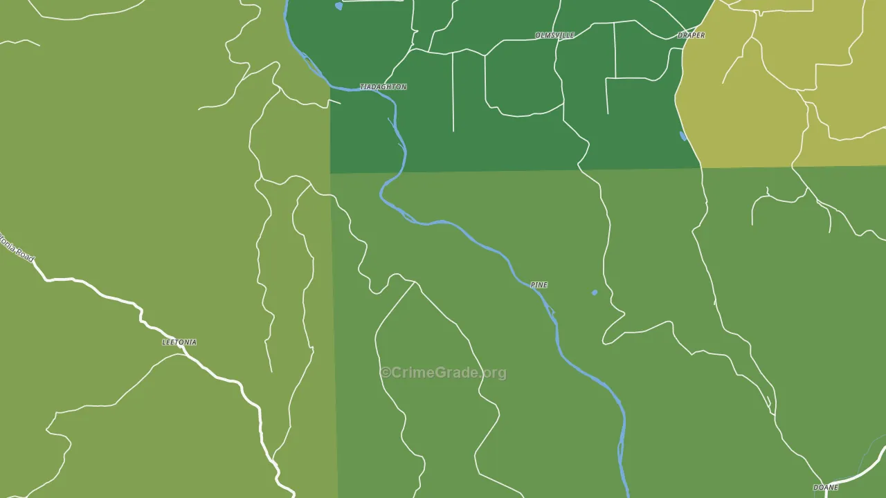 Pine, PA Map of Vandalism Rates