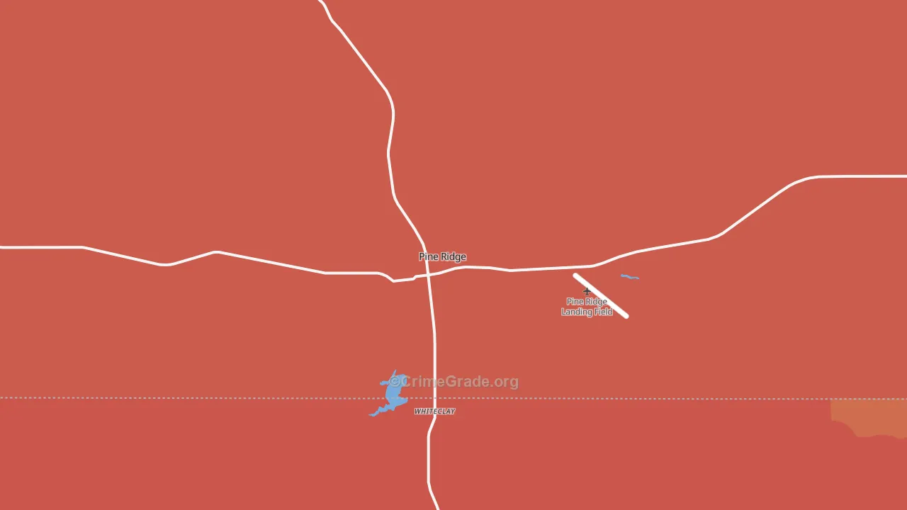 Pine Ridge, SD Map of Vandalism Rates