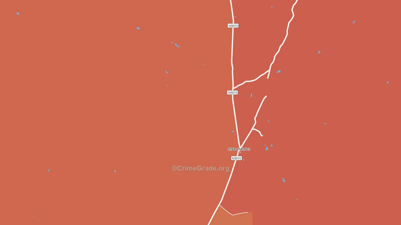 Pine Springs, AZ Map of Vandalism Rates