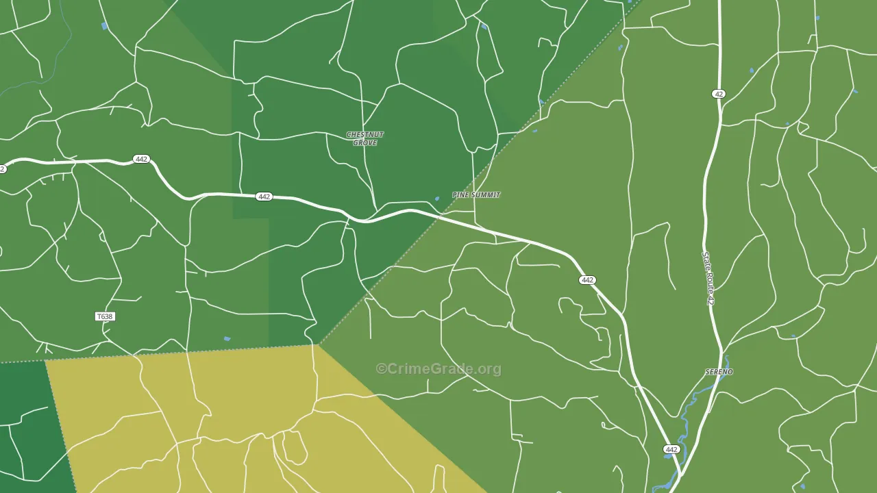 Pine Summit, PA Map of Vandalism Rates