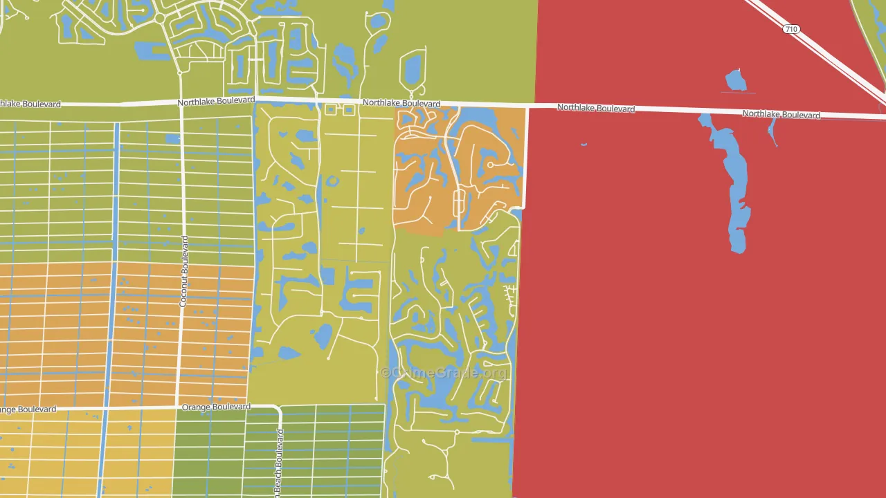 Pineapple Park, West Palm Beach, FL Map of Vandalism Rates
