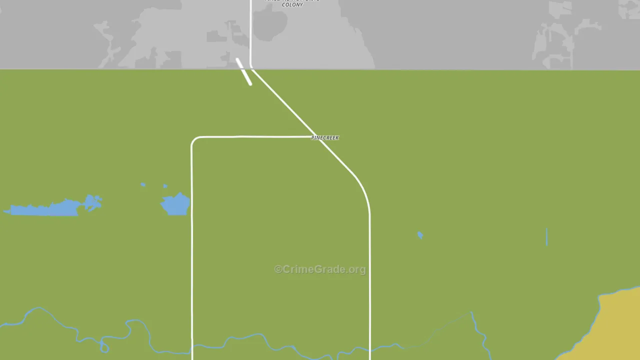 Pinecreek, MN Map of Vandalism Rates
