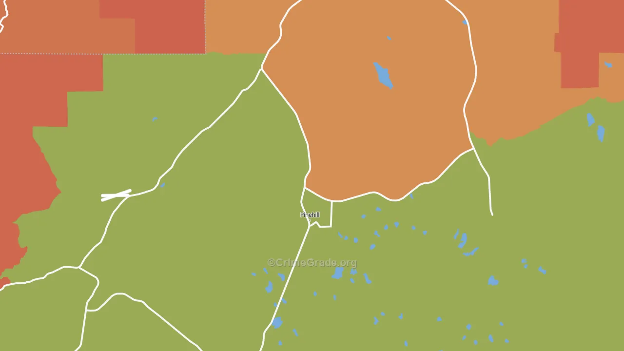 Pinehill, NM Map of Vandalism Rates