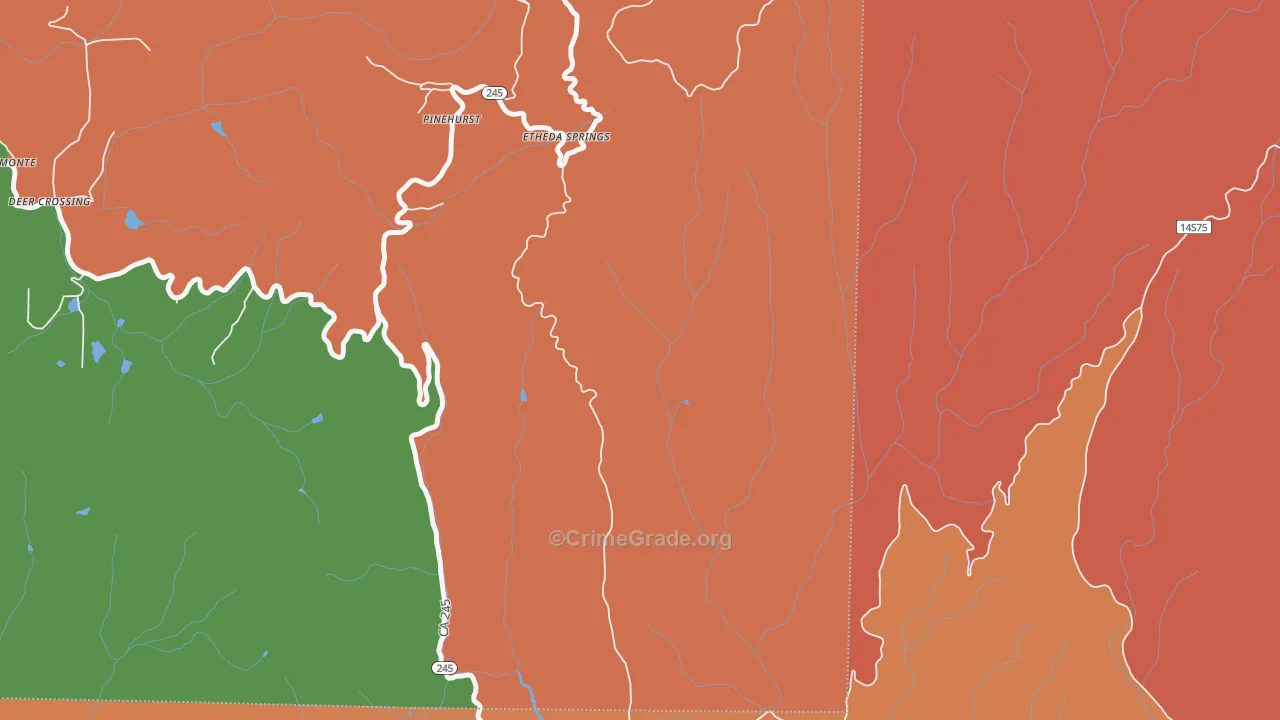 Pinehurst, CA Map of Vandalism Rates