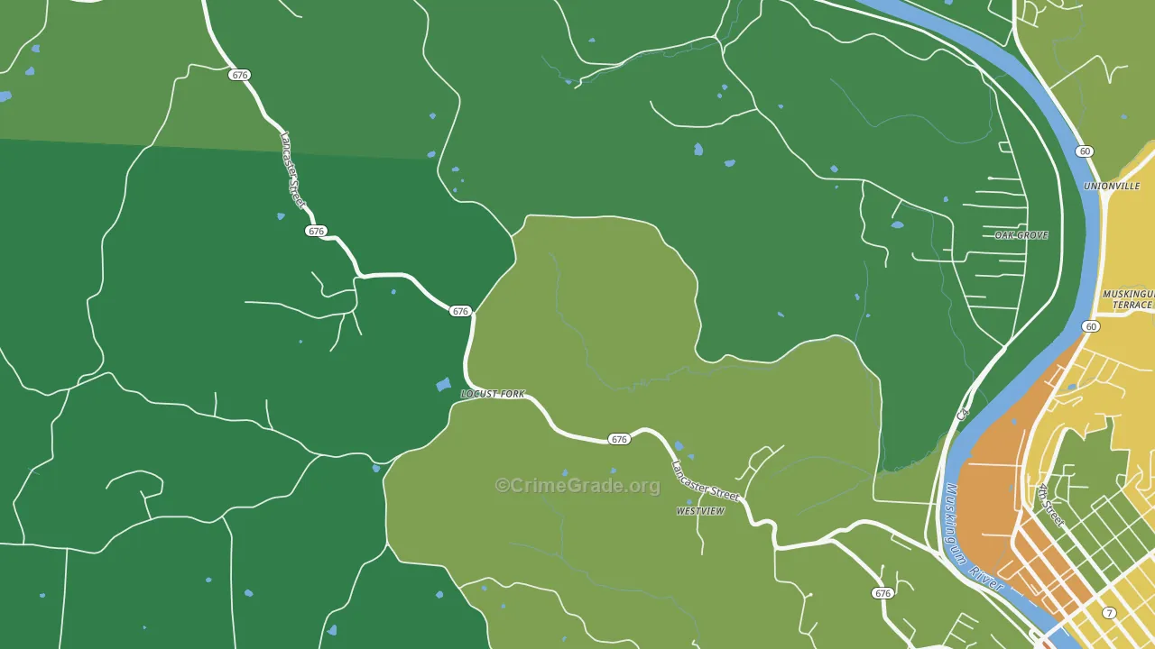 Pinehurst, OH Map of Vandalism Rates