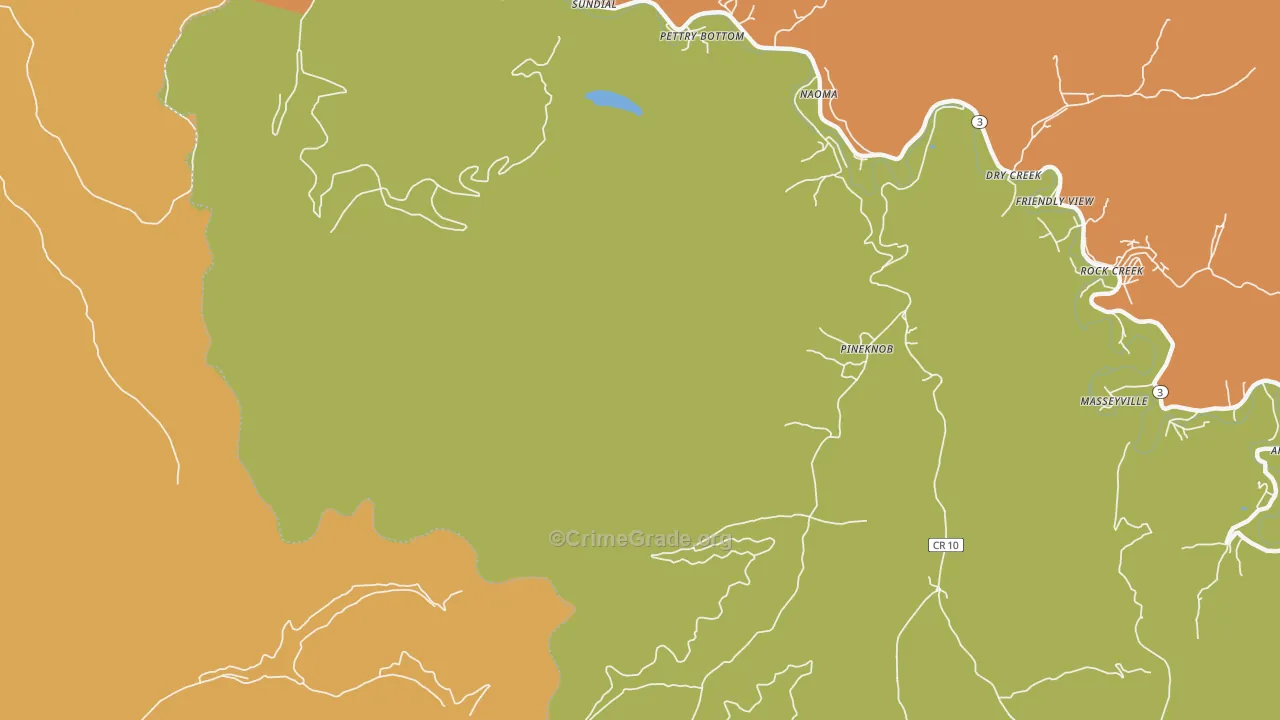 Pineknob, WV Map of Vandalism Rates