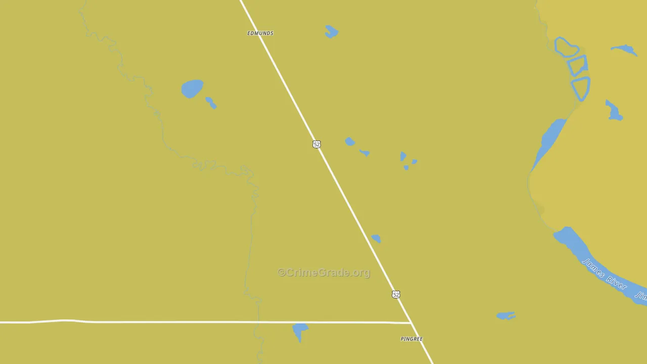 Pingree, ND Map of Vandalism Rates