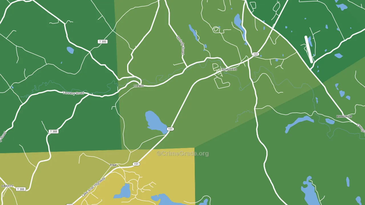 Pink, PA Map of Vandalism Rates