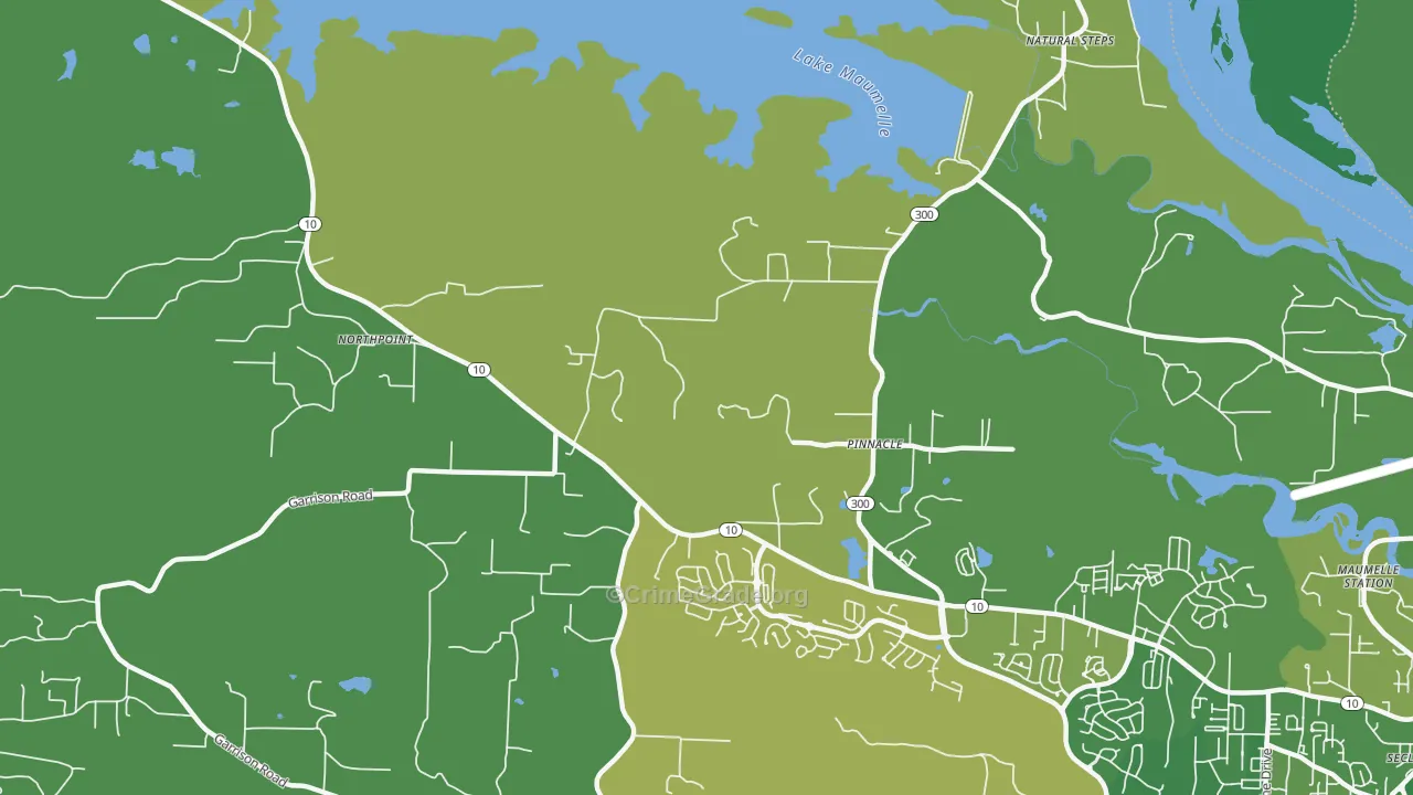 Pinnacle, AR Map of Vandalism Rates