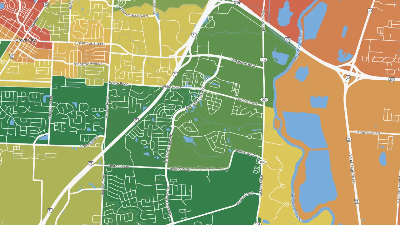 Pinnacle Club, Grove City, OH Map of Vandalism Rates