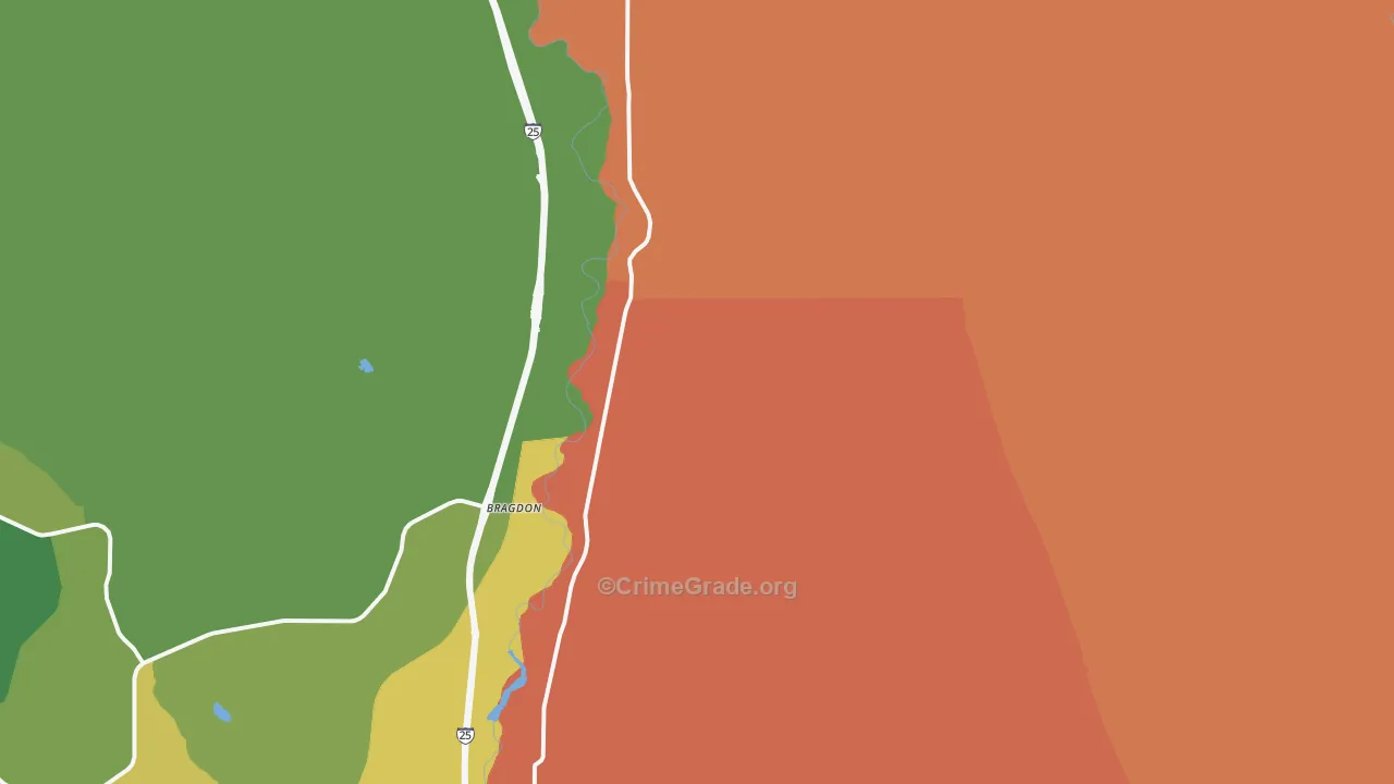 Pinon, CO Map of Vandalism Rates
