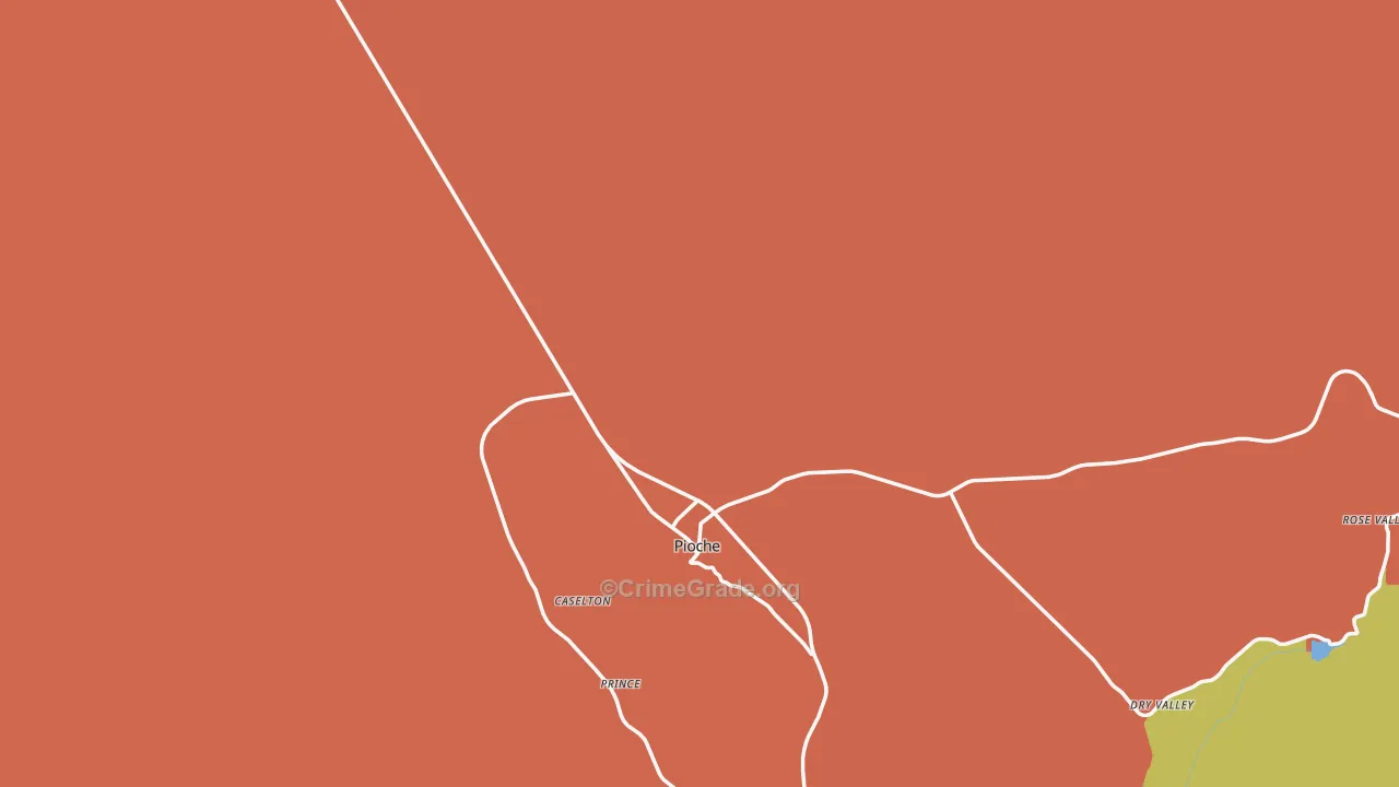 Pioche, NV Map of Vandalism Rates