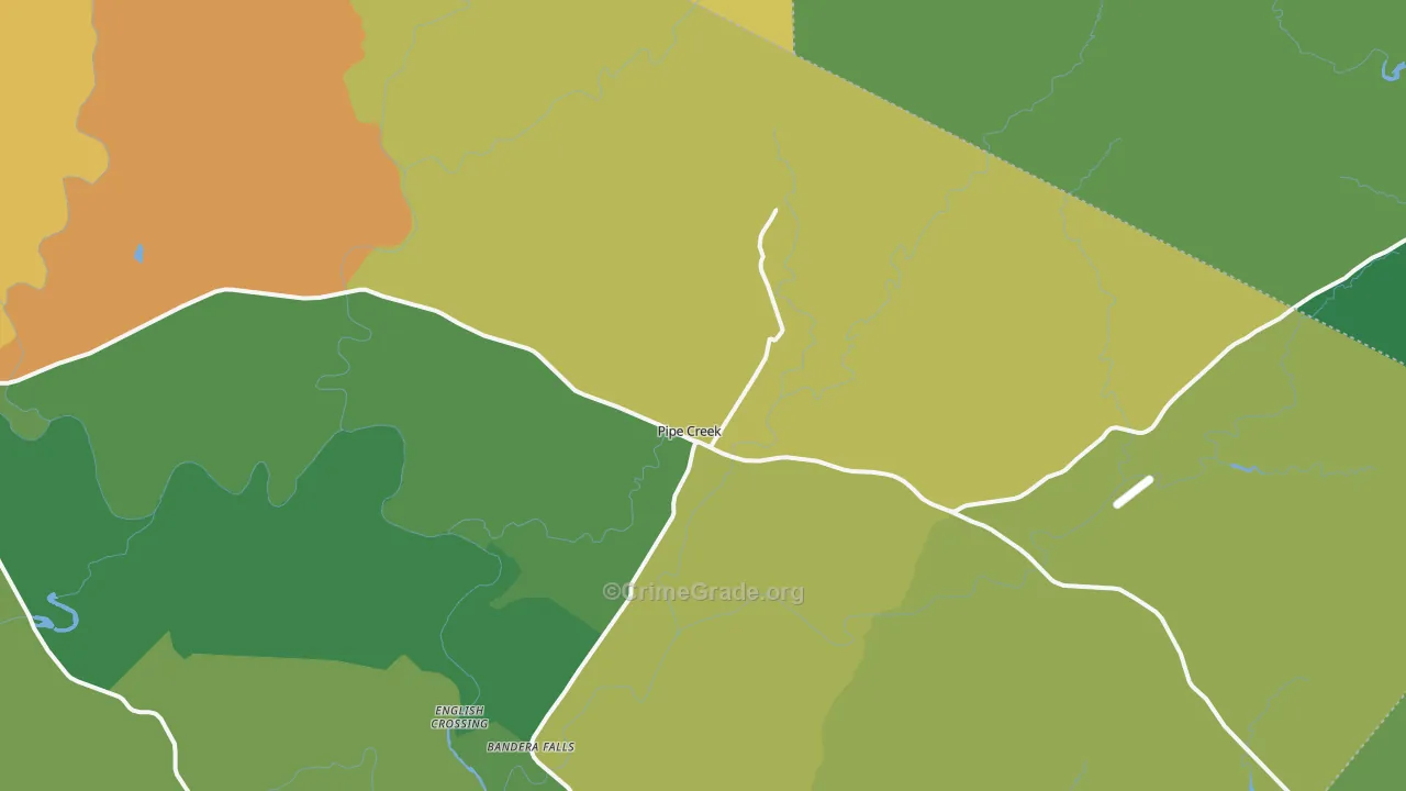 Pipe Creek, TX Map of Vandalism Rates