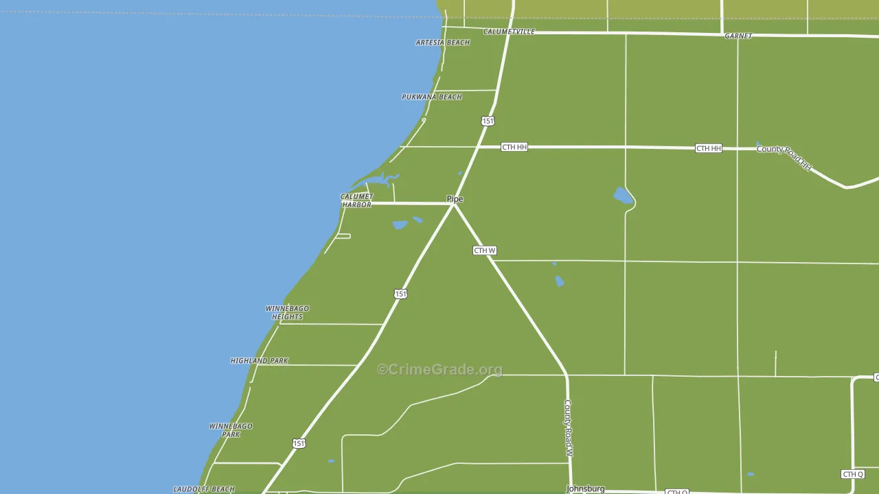 Pipe, WI Map of Vandalism Rates