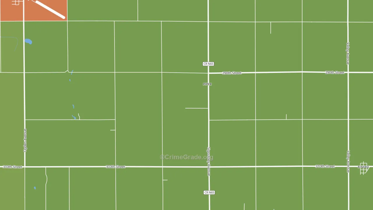 Piper, IA Map of Vandalism Rates