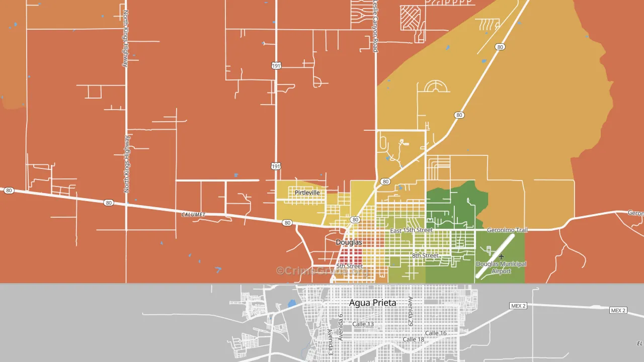 Pirtleville, AZ Map of Vandalism Rates