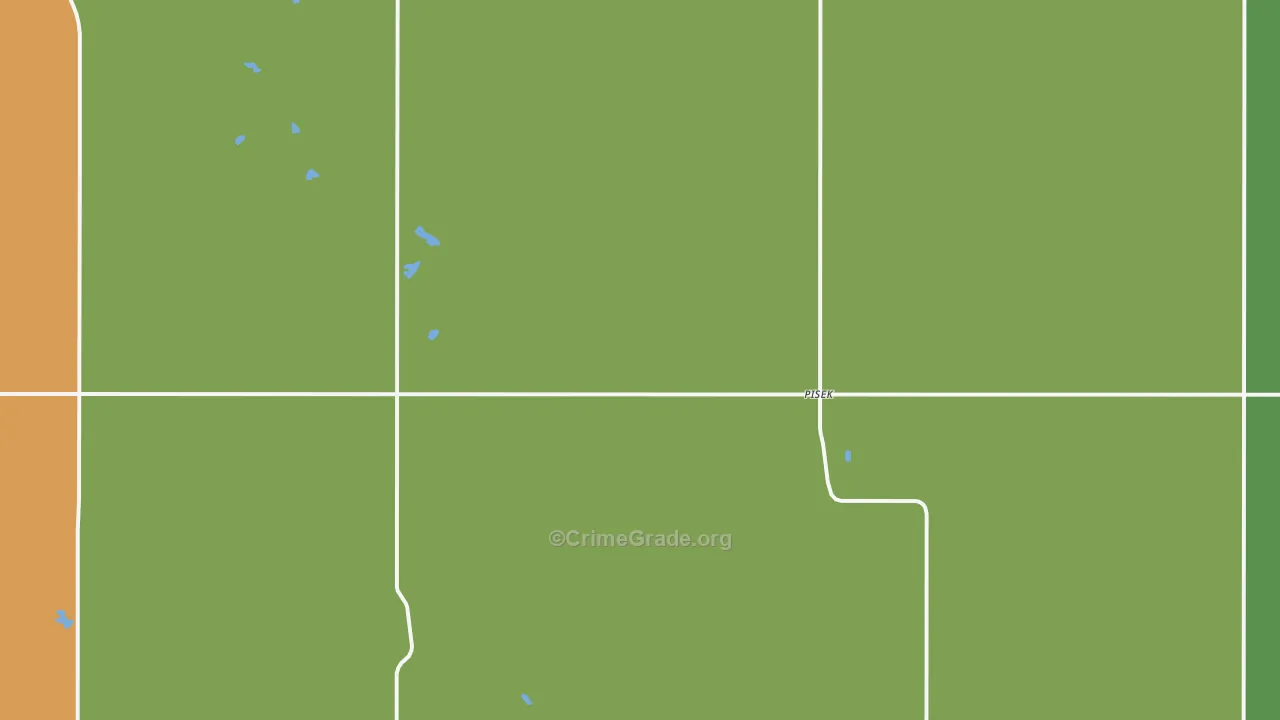 Pisek, ND Map of Vandalism Rates
