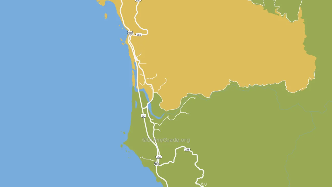 Pistol River, OR Map of Vandalism Rates