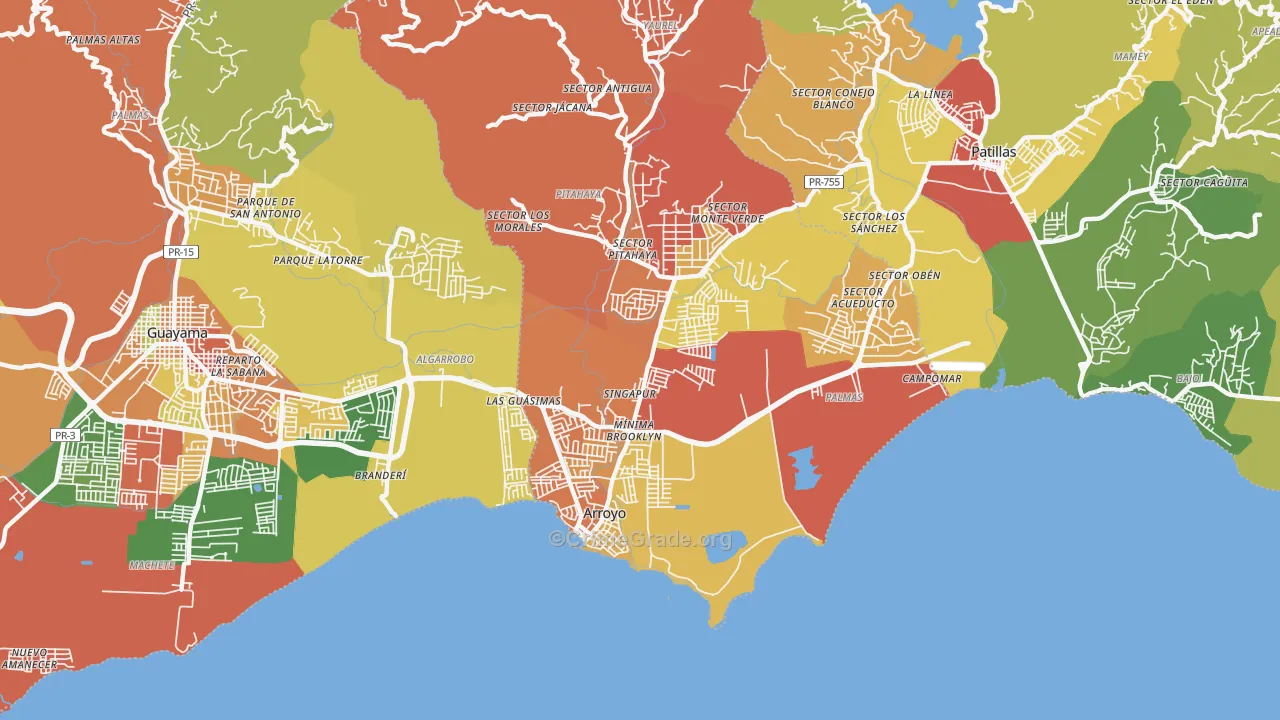 Pitahaya, PR Map of Vandalism Rates