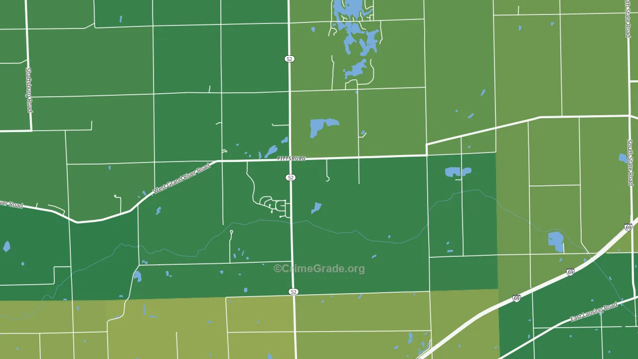 Pittsburg, MI Map of Vandalism Rates