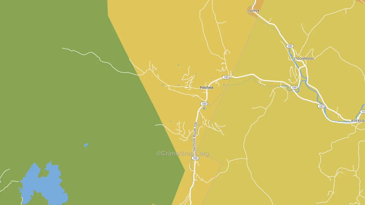 Pittsfield, VT Map of Vandalism Rates