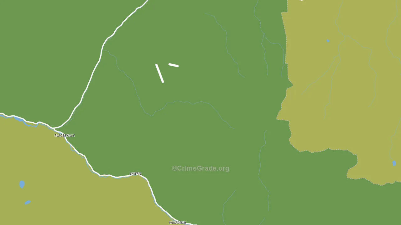 Placerville, CO Map of Vandalism Rates