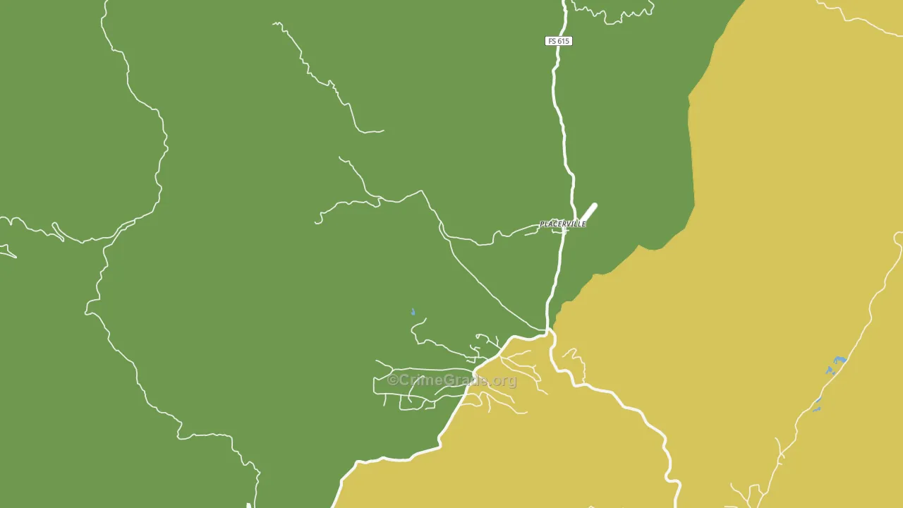 Placerville, ID Map of Vandalism Rates
