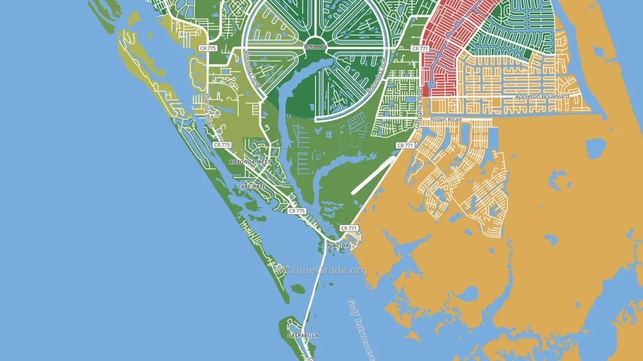 Placida, FL Map of Vandalism Rates