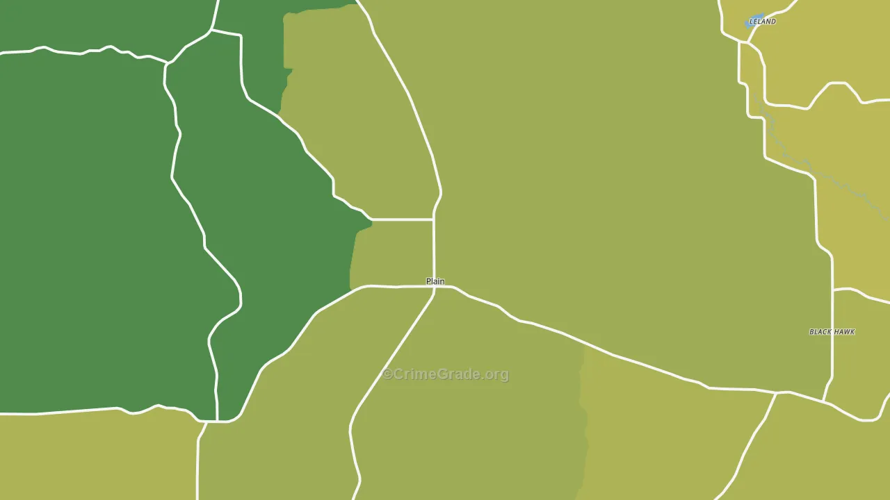 Plain, WI Map of Vandalism Rates