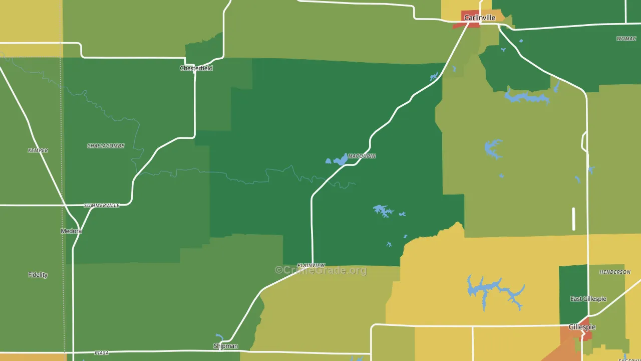 Plainview, IL Map of Vandalism Rates