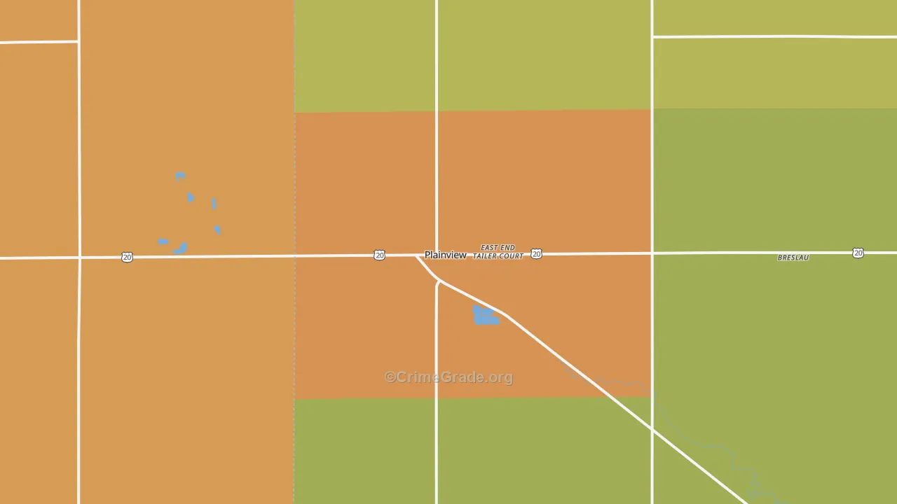 Plainview, NE Map of Vandalism Rates