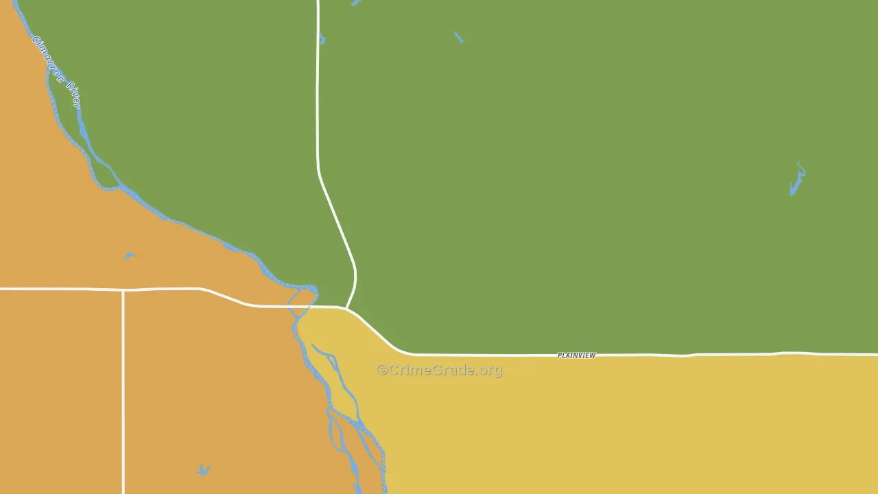 Plainview, OK Map of Vandalism Rates