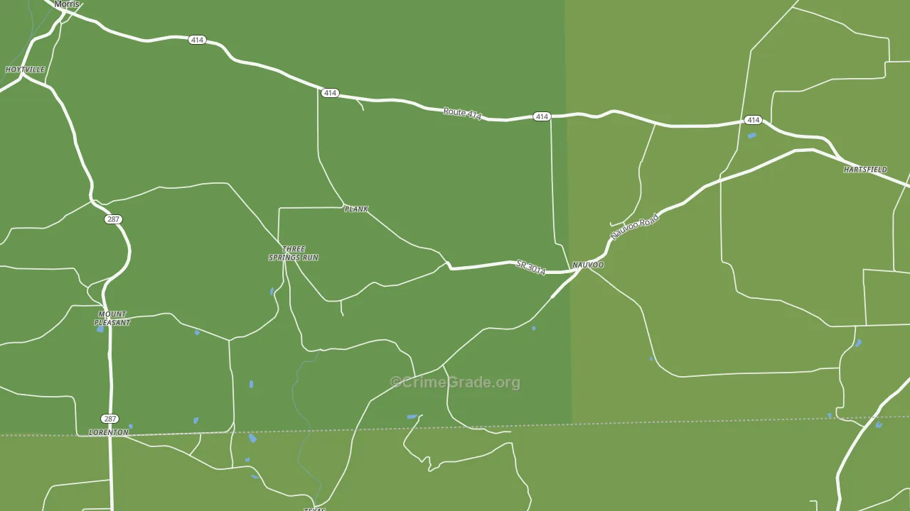 Plank, PA Map of Vandalism Rates