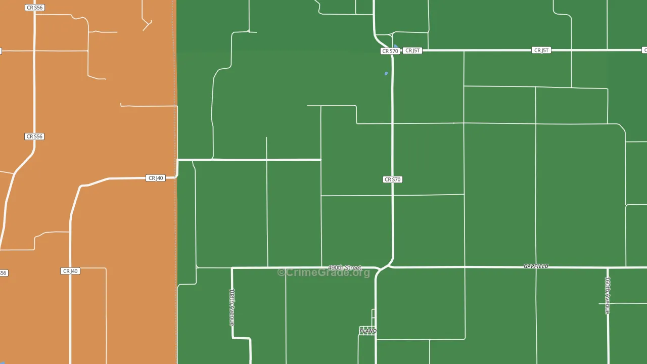 Plano, IA Map of Vandalism Rates