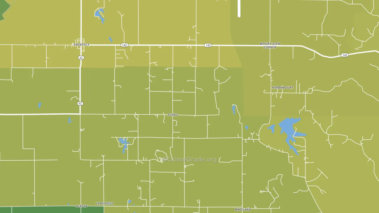 Plano, IN Map of Vandalism Rates