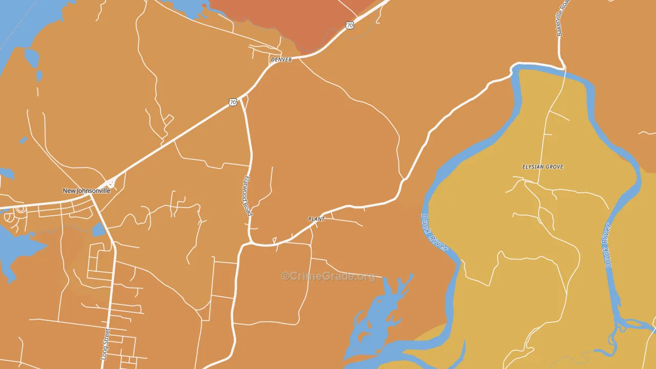 Plant, TN Map of Vandalism Rates