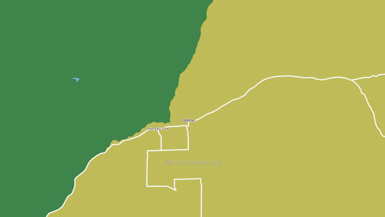 Plateau City, CO Map of Vandalism Rates