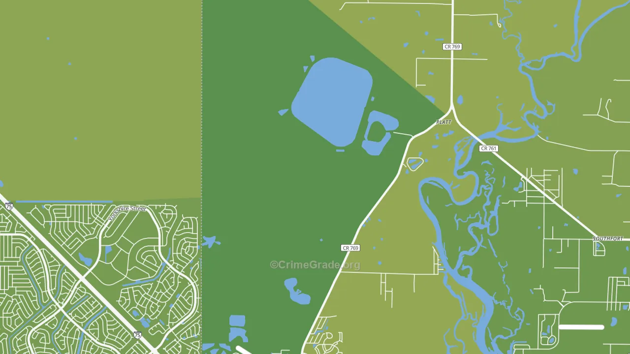 Platt, FL Map of Vandalism Rates