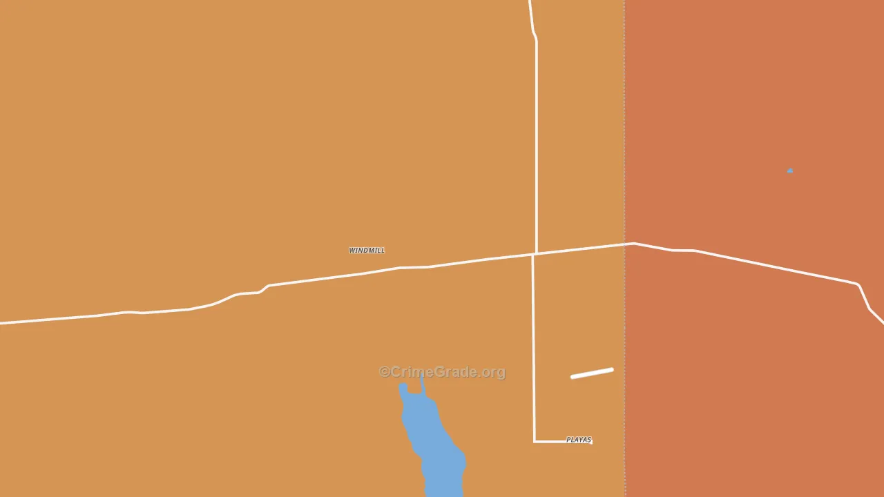 Playas, NM Map of Vandalism Rates