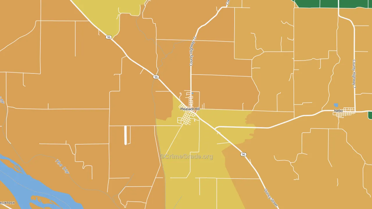 Pleasant Hill, IL Map of Vandalism Rates