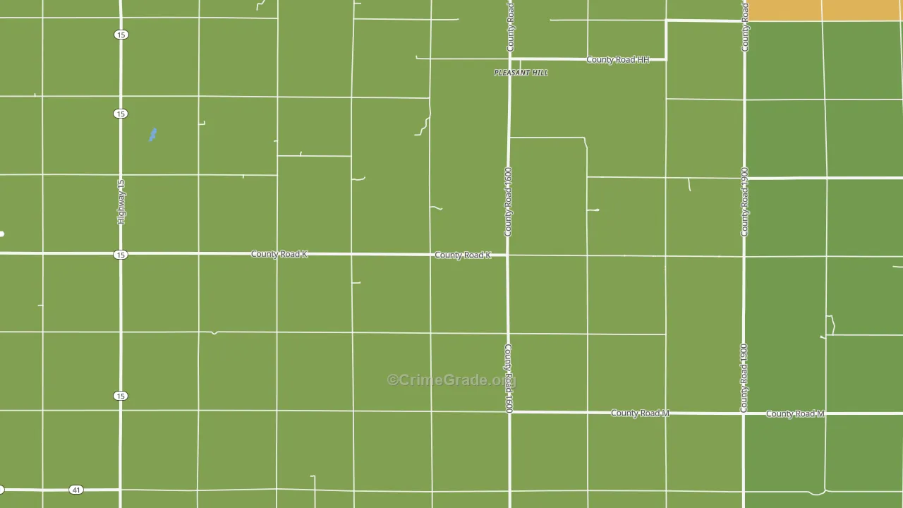 Pleasant Hill, NE Map of Vandalism Rates