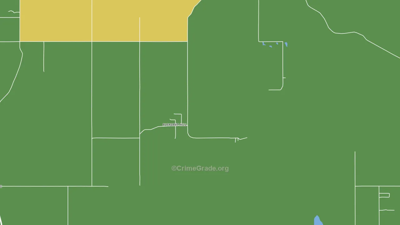 Pleasant Hill, OK Map of Vandalism Rates