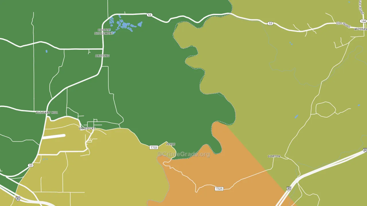 Pleasant Hill, PA Map of Vandalism Rates