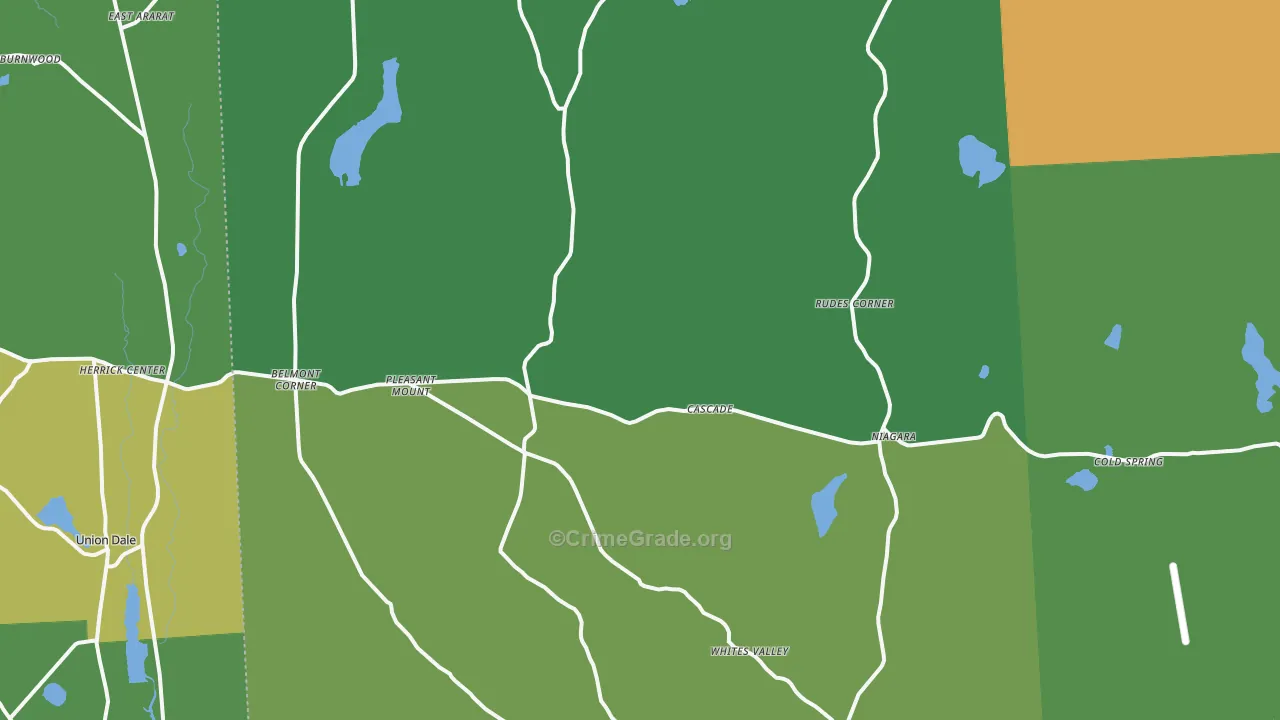 Pleasant Mount, PA Map of Vandalism Rates