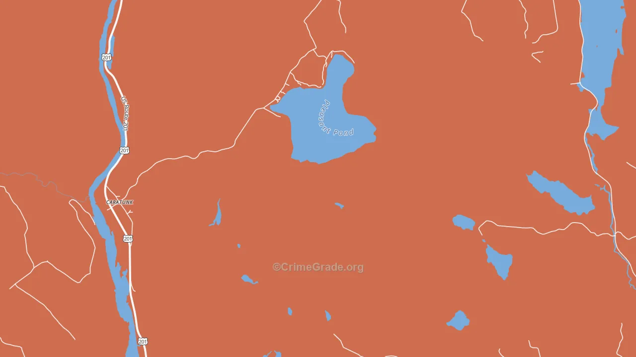 Pleasant Pond, ME Map of Vandalism Rates