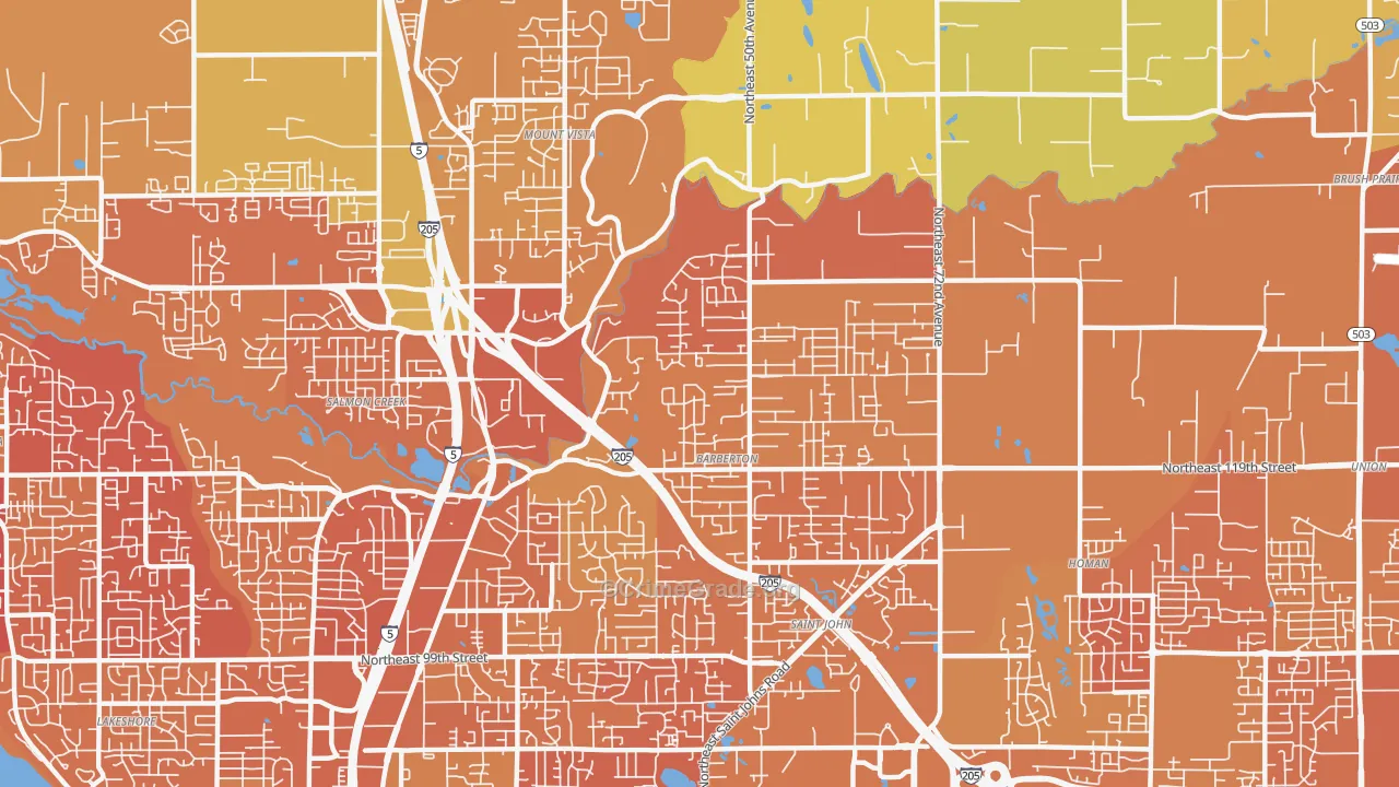 Pleasant Valley, Vancouver, WA Map of Vandalism Rates