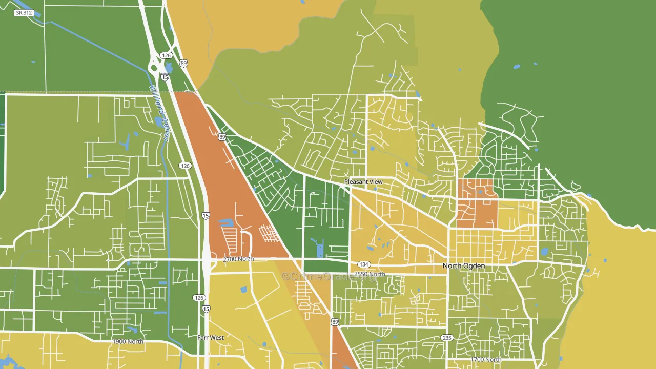 Pleasant View, UT Map of Vandalism Rates
